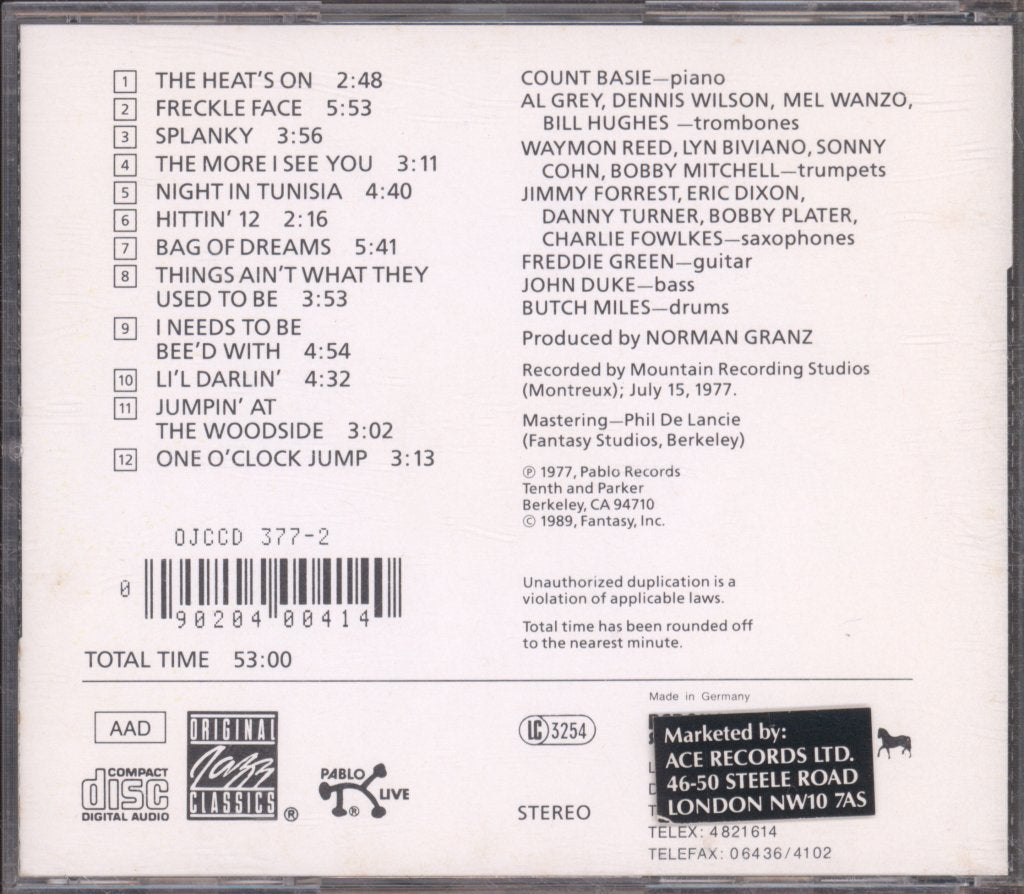 Count Basie Big Band - Montreux '77 - Cd