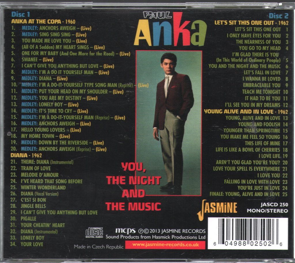 Paul Anka - You, The Night And The Music - Double Cd