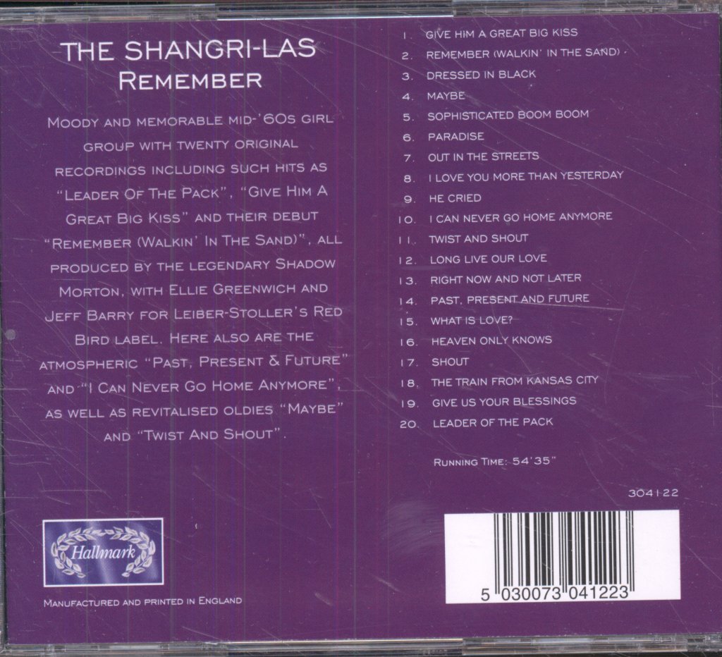 Shangri-Las - Remember - Cd