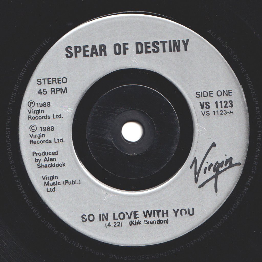 Spear Of Destiny - So In Love With You - 7 Inch