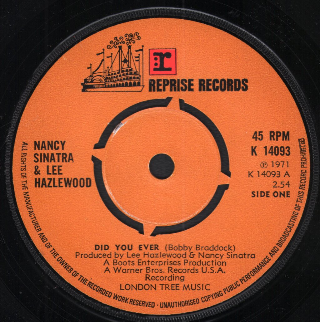 Nancy Sinatra And Lee Hazlewood - Did You Ever - 7 Inch