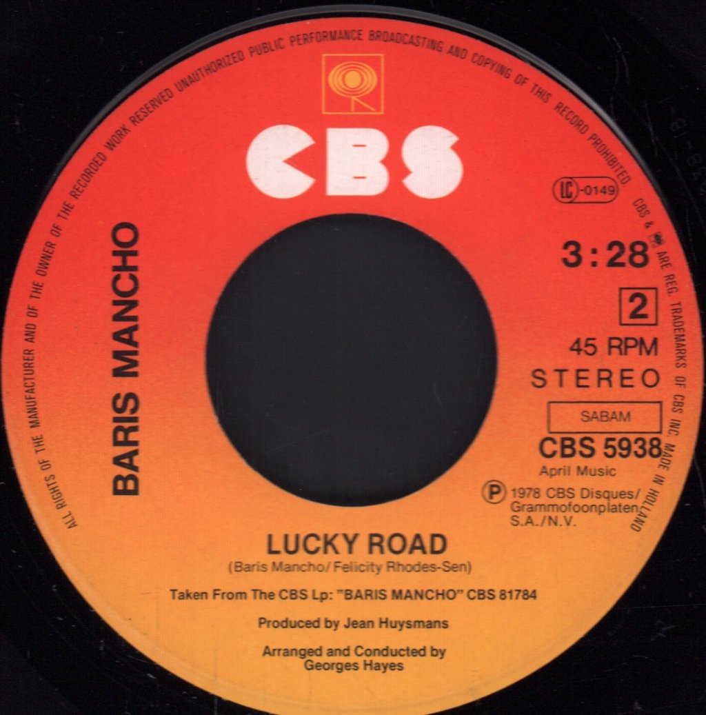 baris mancho - Nick The Chopper / Lucky Road - 7 Inch