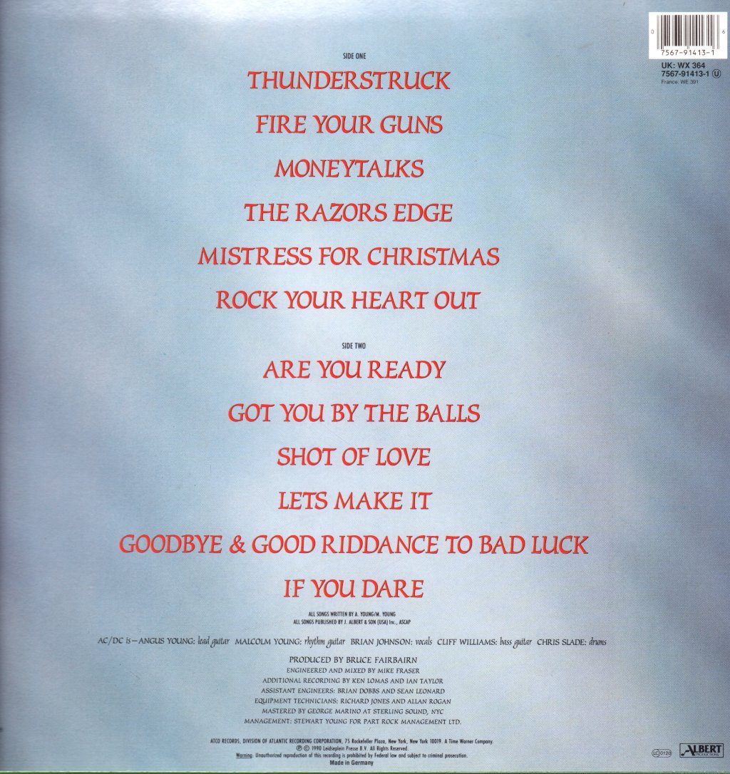 AC/DC - Razors Edge - Lp
