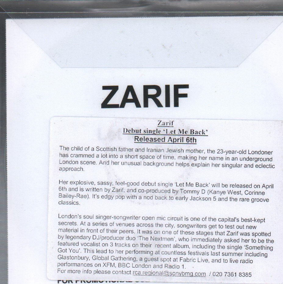 Zarif - Album Sampler - Cdr