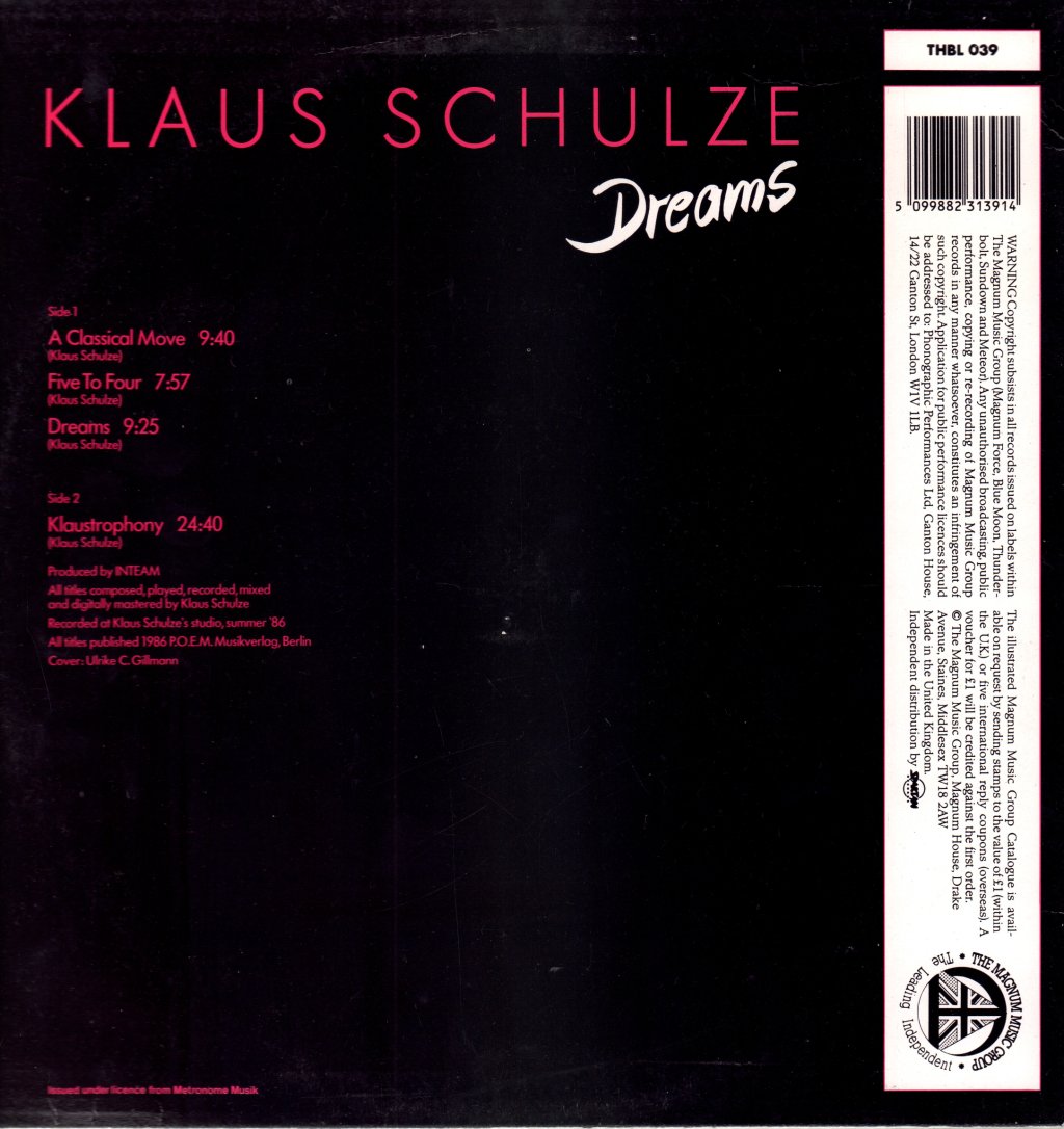 Klaus Schulze - Dreams - Lp