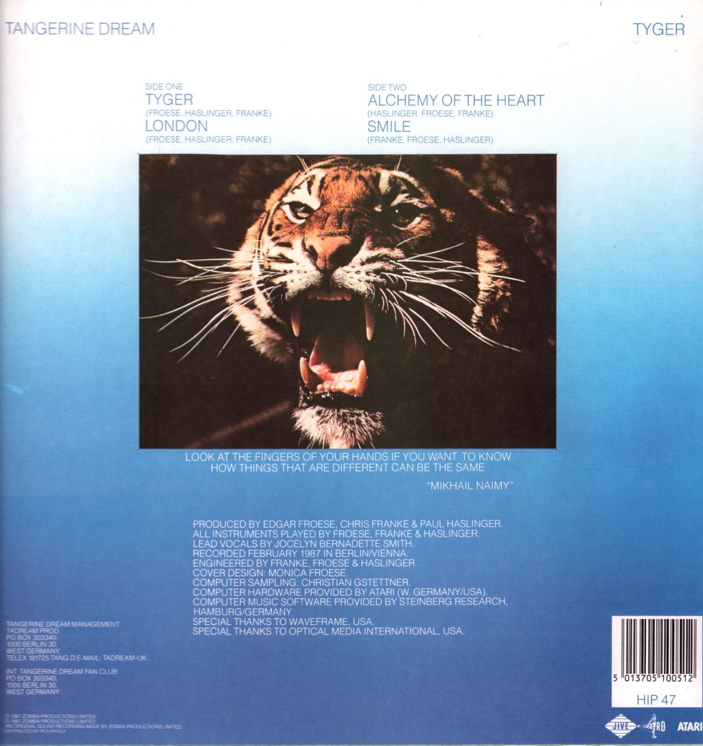 Tangerine Dream - Tyger - Lp