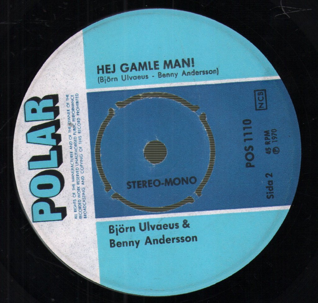 Björn Ulvaeus & Benny Andersson - Hej Gamle Man! / Lycka - 7 Inch