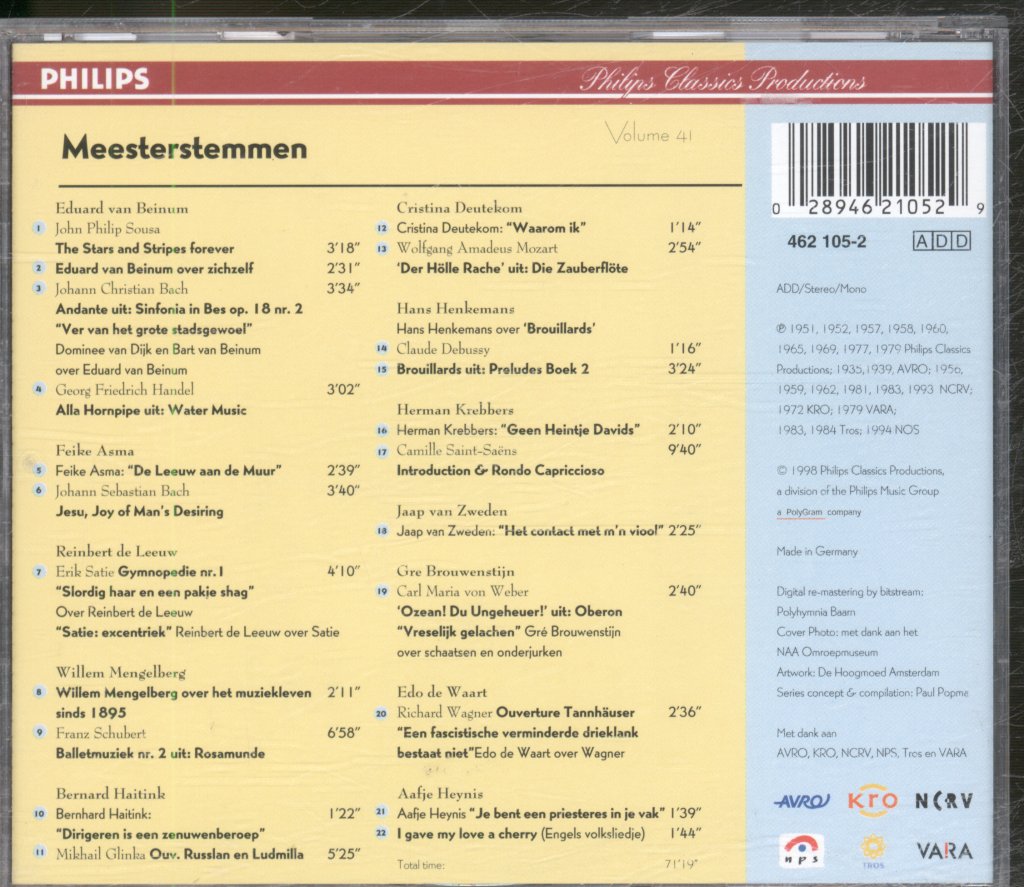 Various Artists - Meesterstemmen Volume 41 - Cd