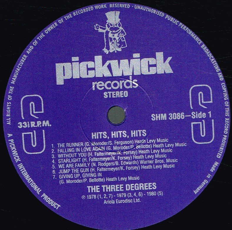 Three Degrees - Hits Hits Hits - Lp