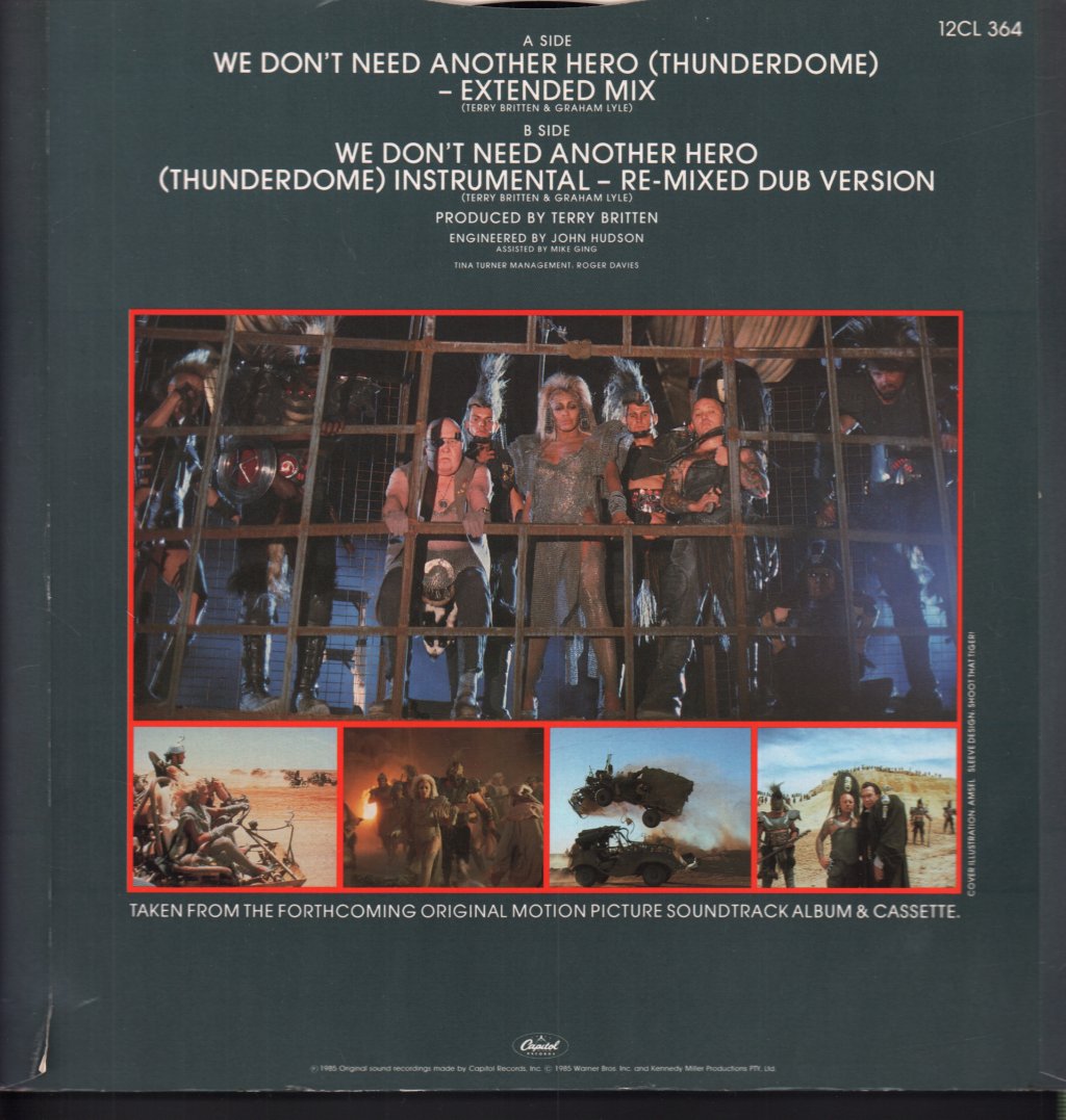 Tina Turner - We Don't Need Another Hero - 12 Inch