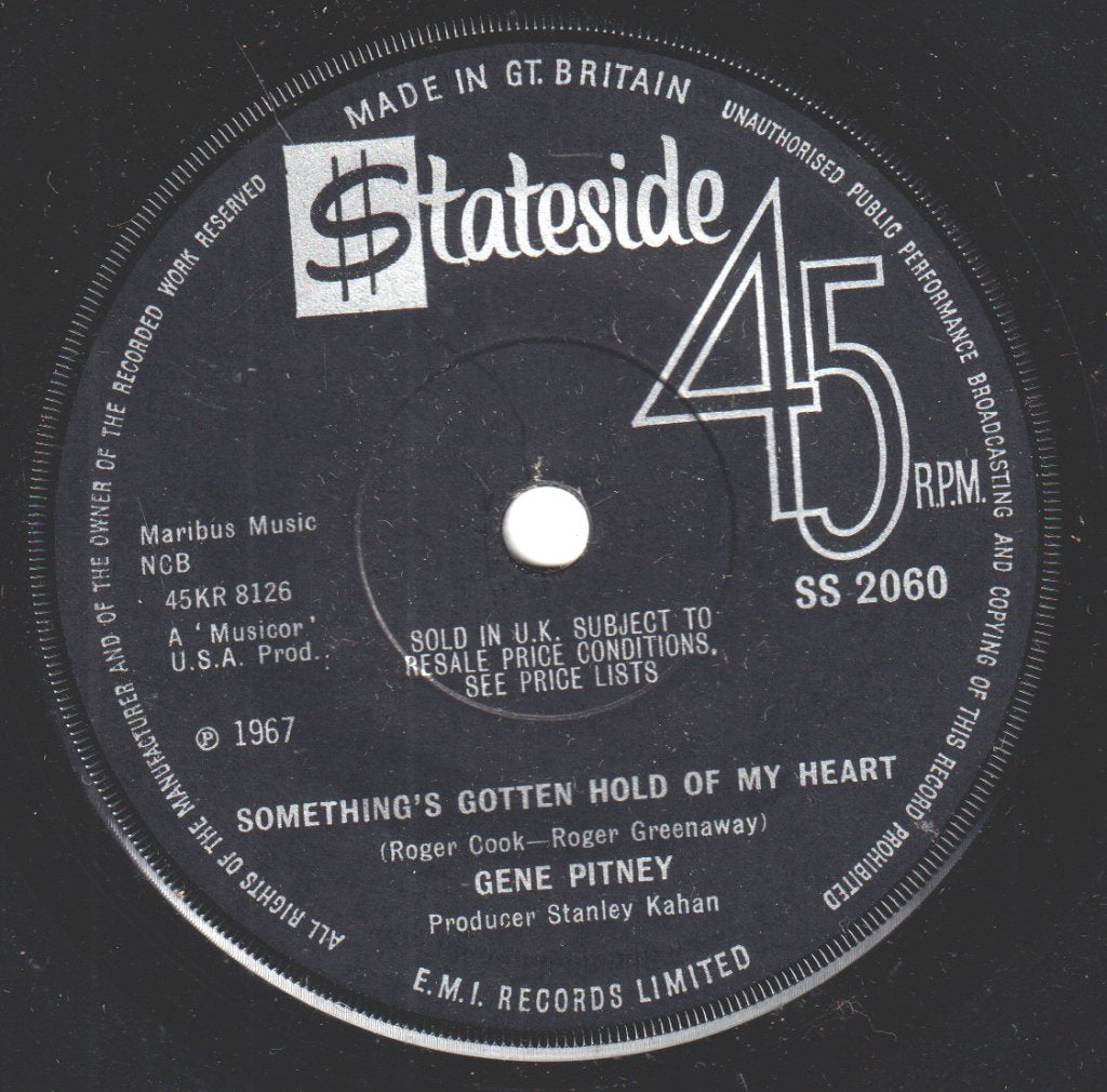 Gene Pitney - Something's Gotten Hold Of My Heart - 7 Inch