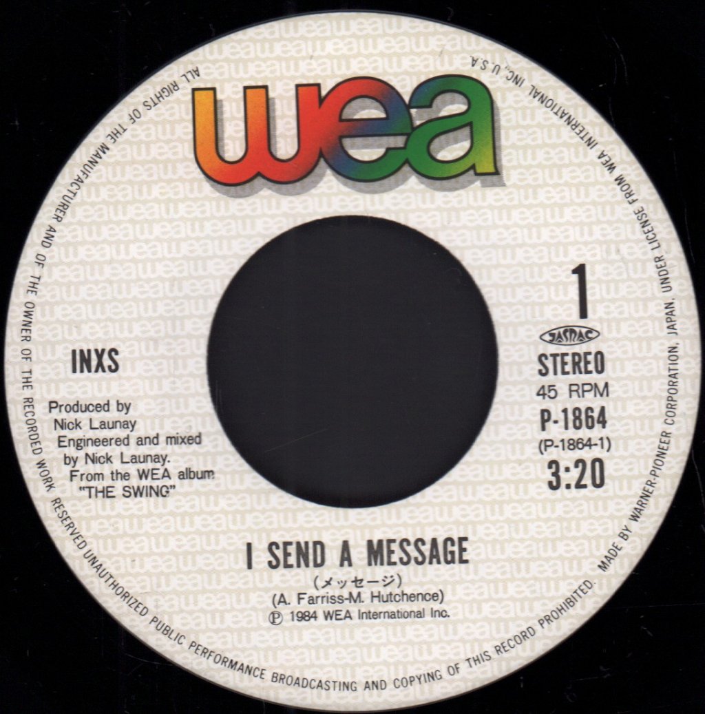 INXS - I Send A Message - 7 Inch