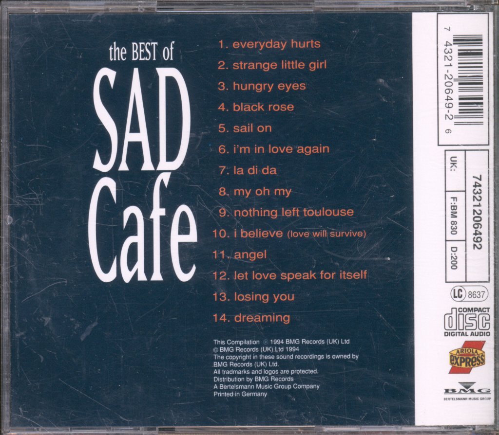 Sad Café - Best Of Sad Cafe - Cd