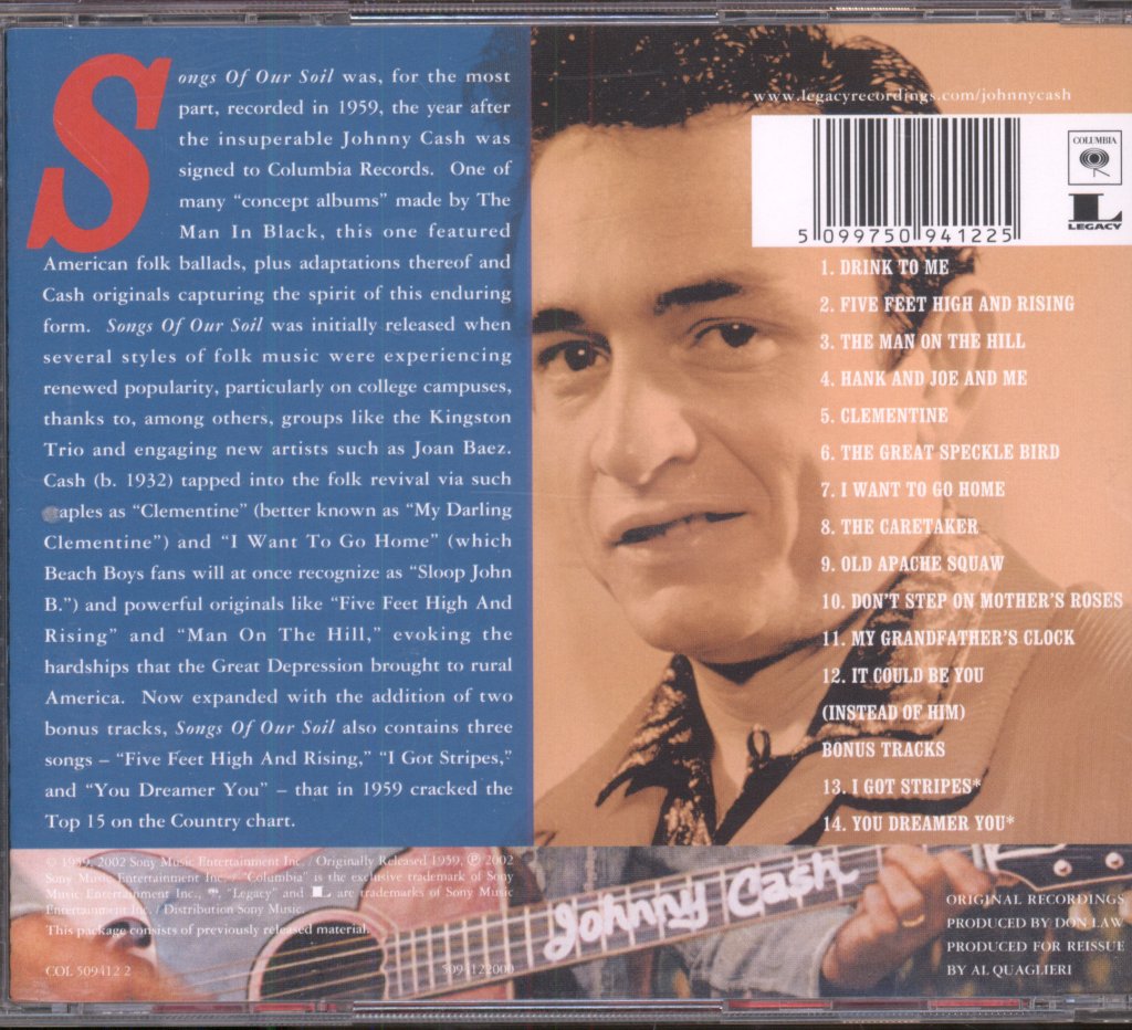 Johnny Cash - Songs Of Our Soil - Cd