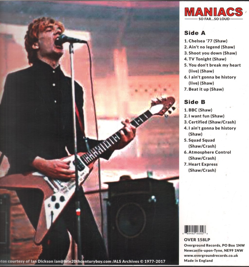 Maniacs (Punk Group) - So Far...so Loud - Lp