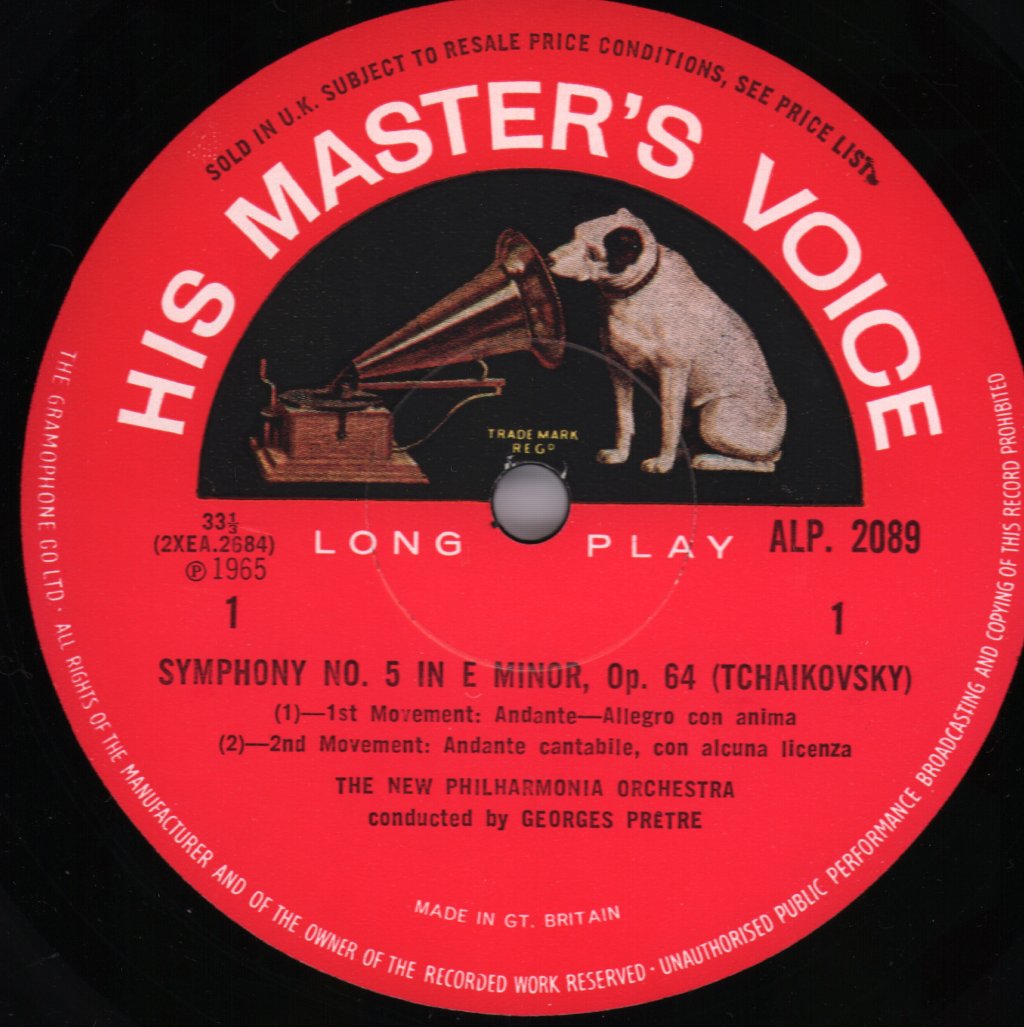 Georges Pretre / New Philharmonia Orchestra - Tchaikovsky - Symphony No. 5 In E Minor - Lp