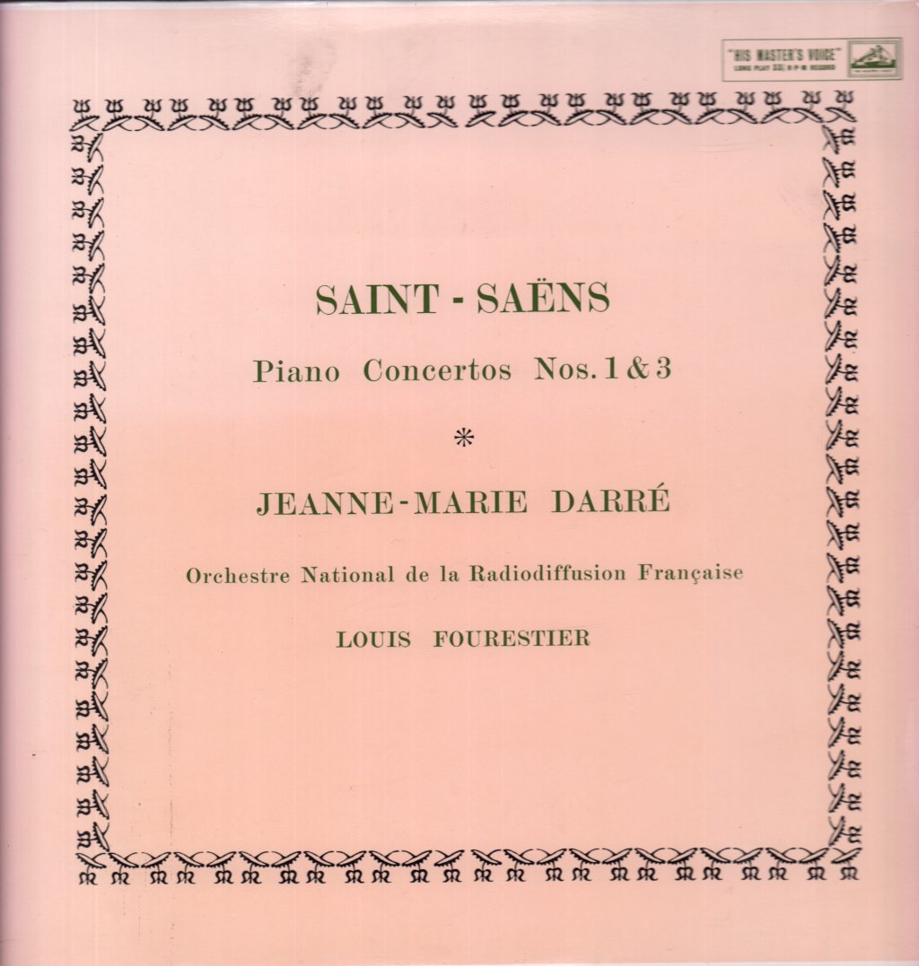 Jeanne-Marie Darré - saint-saens Piano Concertos Nos. 1 & 3 - Lp