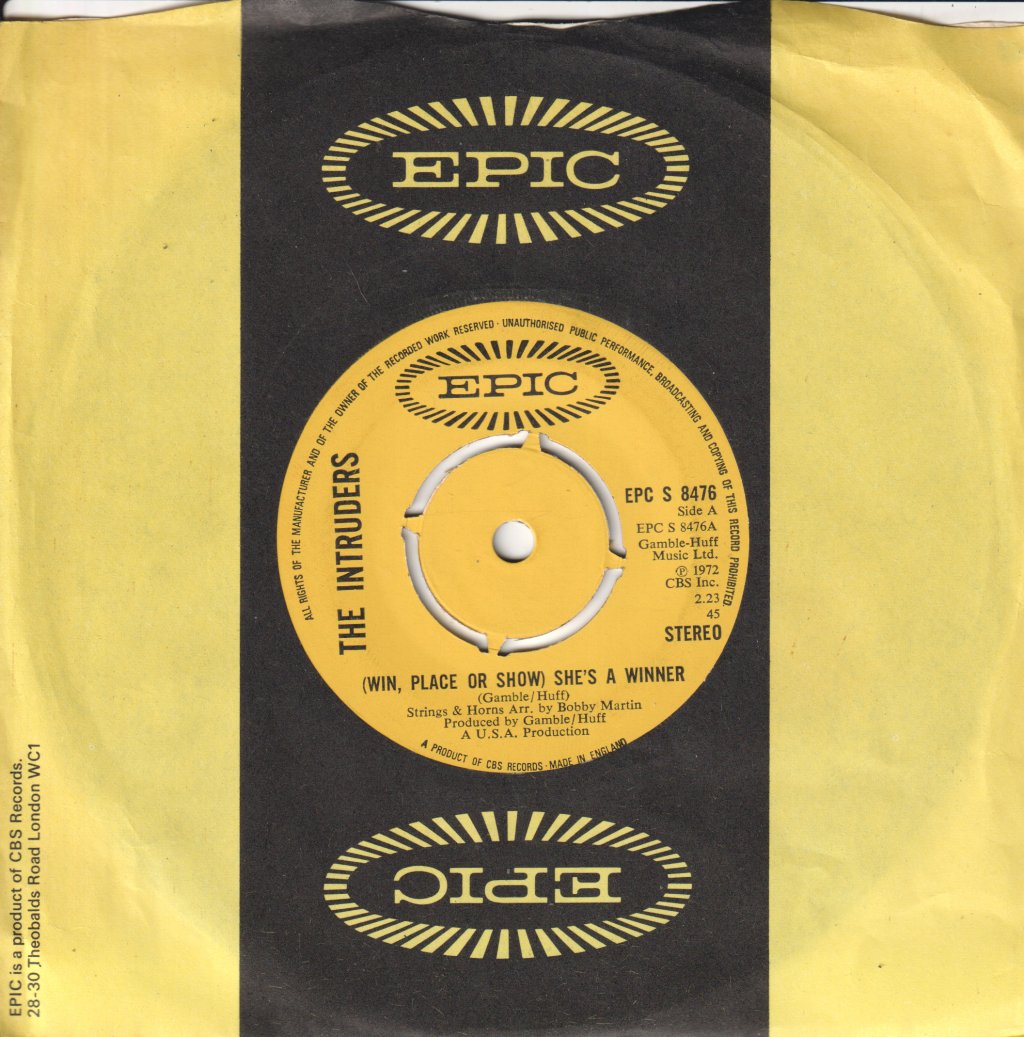 Intruders (70'S Group) - Win Place Or Show She's A Winner - 7 Inch