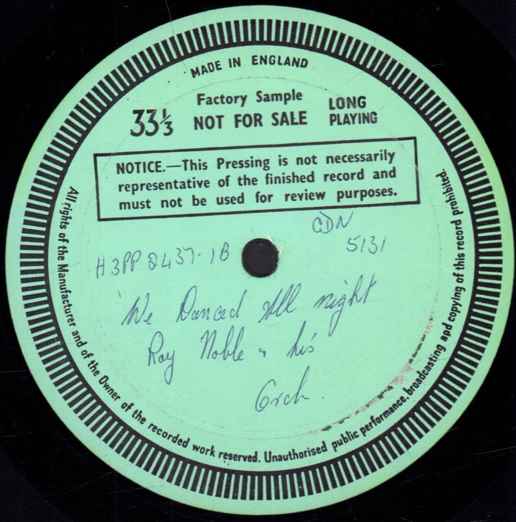 Ray Noble And His Orchestra - We Danced All Night - Lp