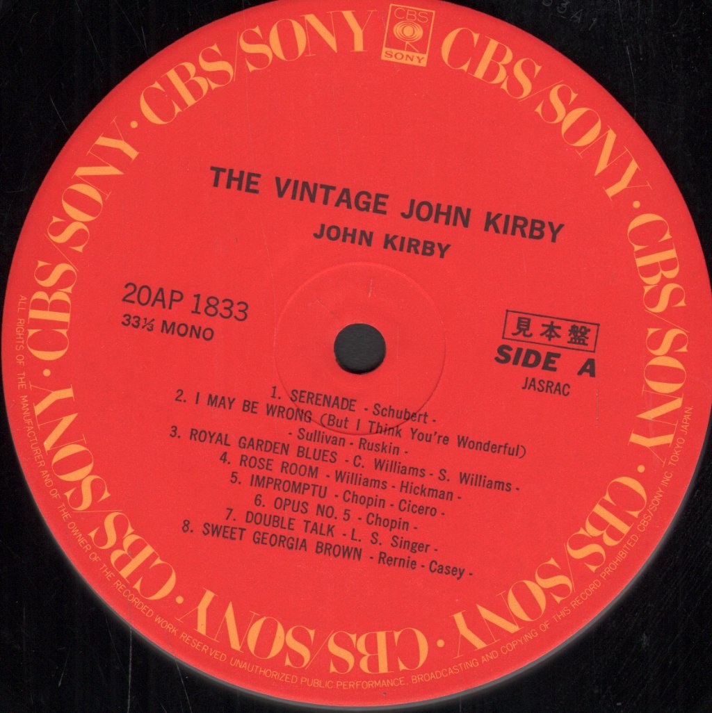 John Kirby And His Orchestra - Vintage John Kirby - Lp