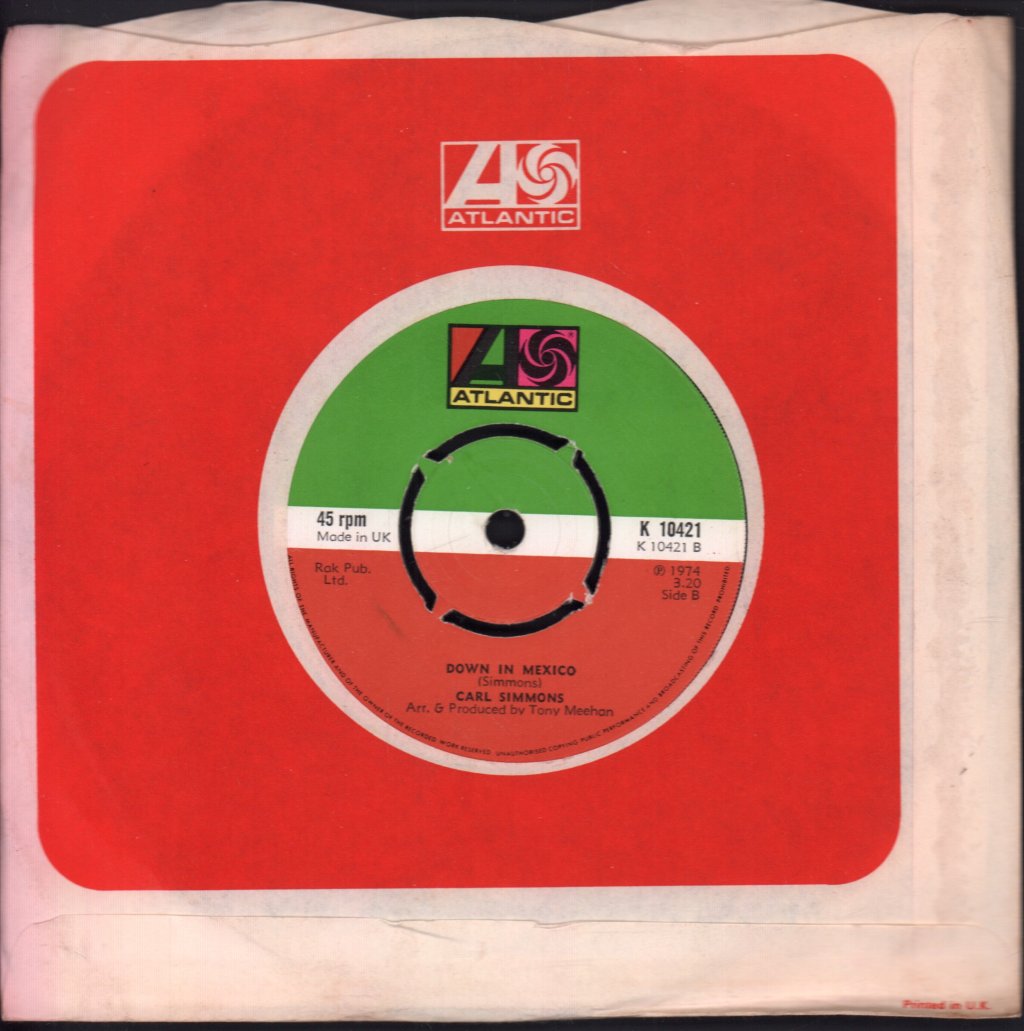 Carl Simmons - King Of Rock 'N Roll - 7 Inch