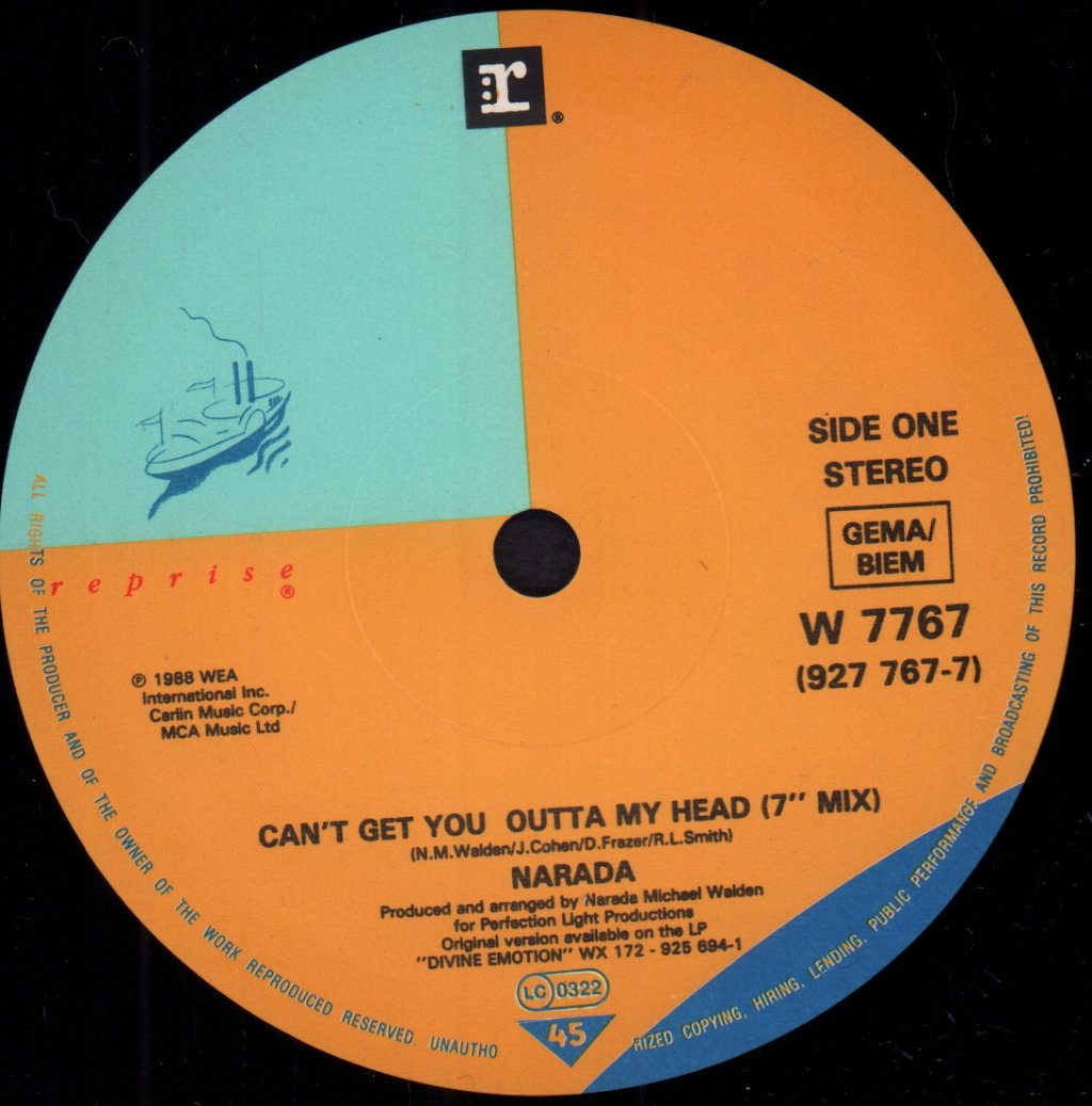 Narada Michael Walden - Can't Get You Outta My Head - 7 Inch