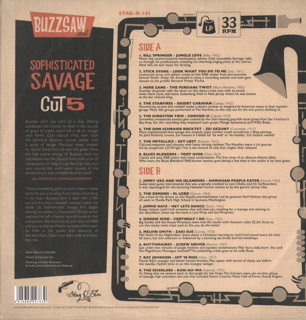 Various Artists - Buzzsaw Joint Cut 5: Sophisticated Savage - Lp