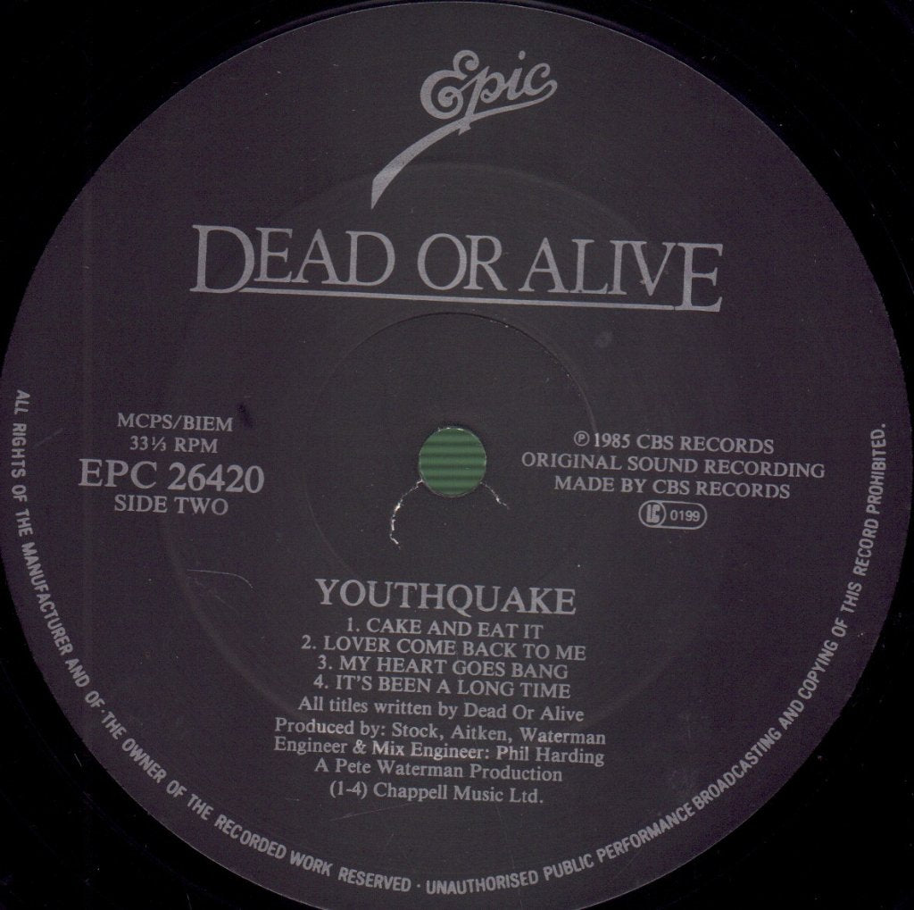 Dead Or Alive - Youthquake - Lp