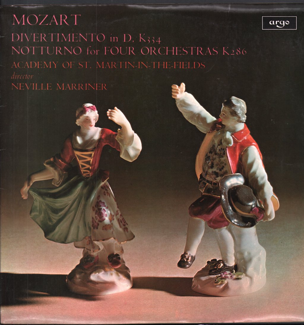 Neville Marriner / Academy Of St. Martin In The Fields - Mozart - Divertimento In D, K.334 / Notturno For Four Orchestras K.286 - Lp