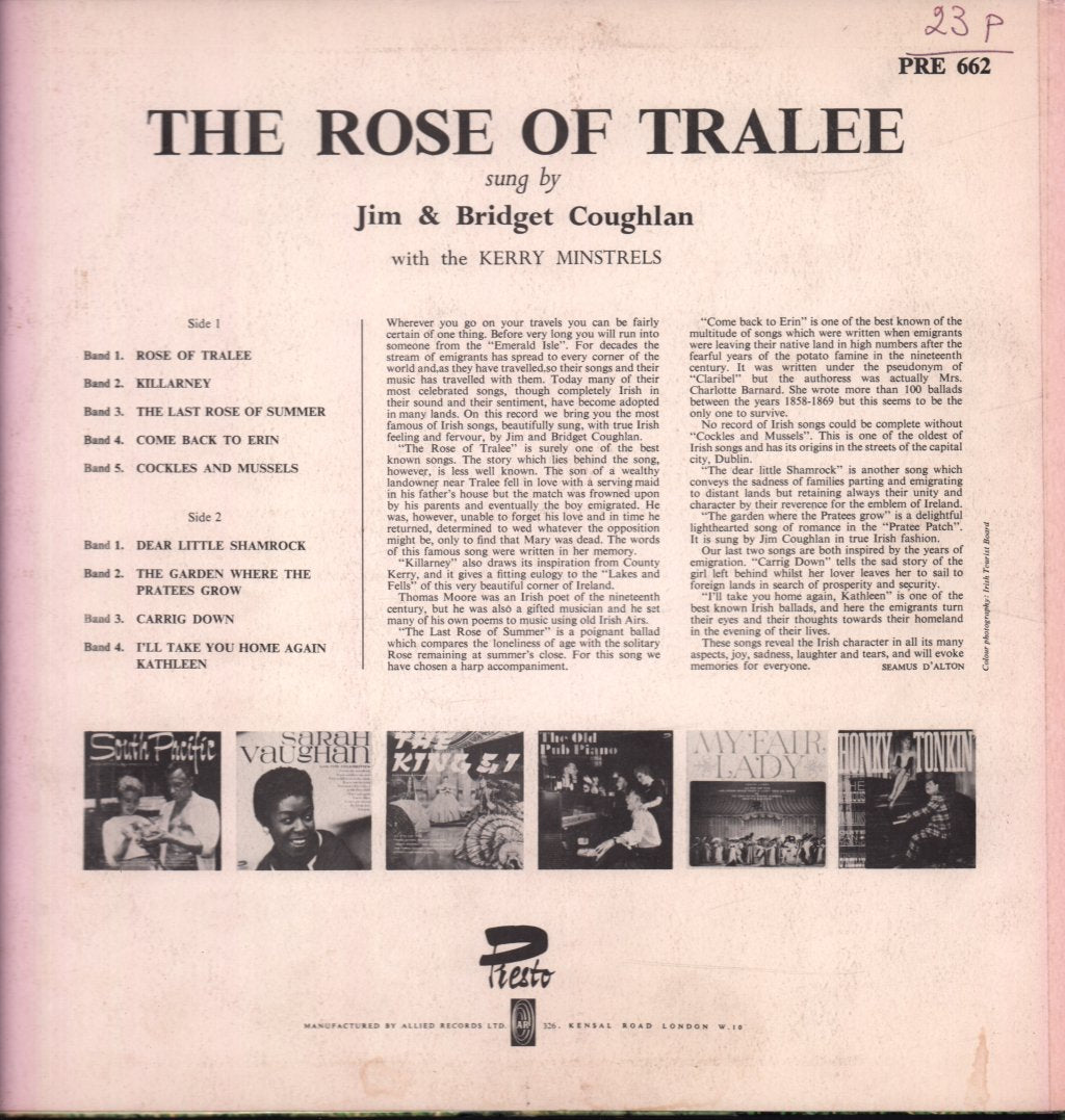 Jim And Bridget Coughlan - Rose Of Tralee - Lp