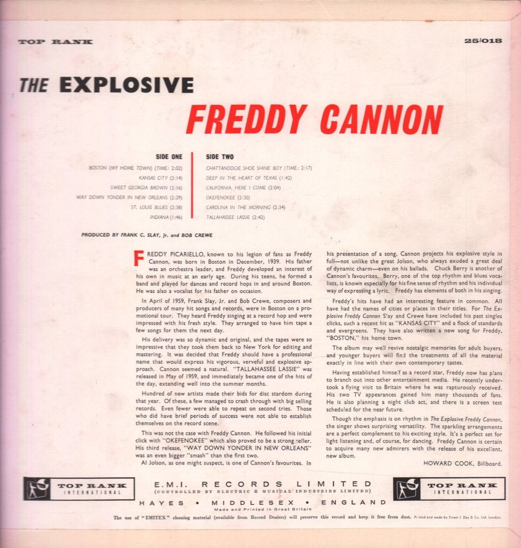 Freddy Cannon - Explosive Freddy Cannon - Lp
