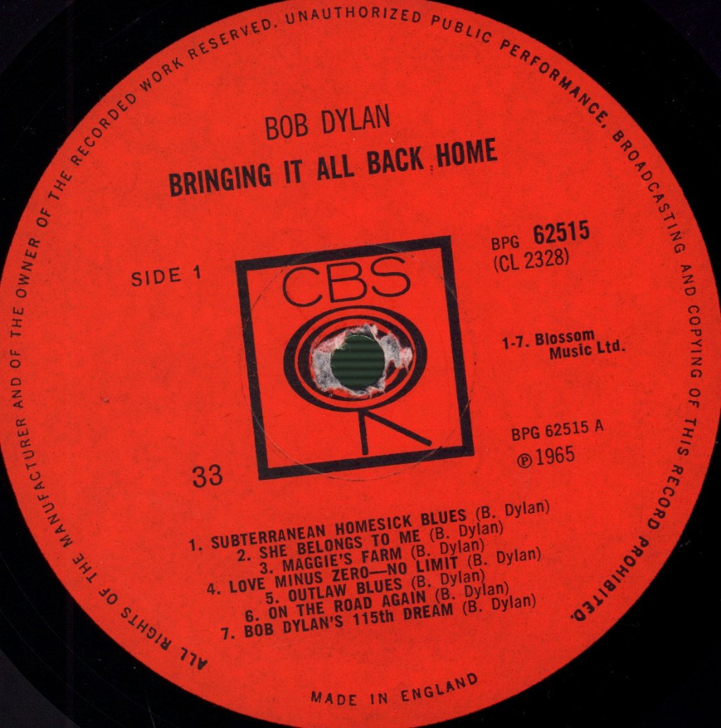 Bob Dylan - Bringing It All Back Home - Lp