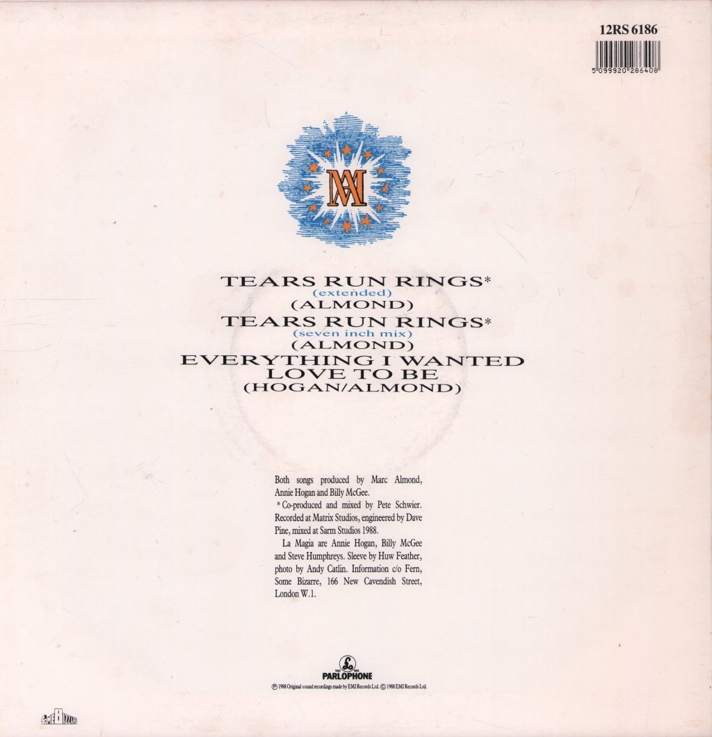 Marc Almond - Tears Run Rings - 12 Inch