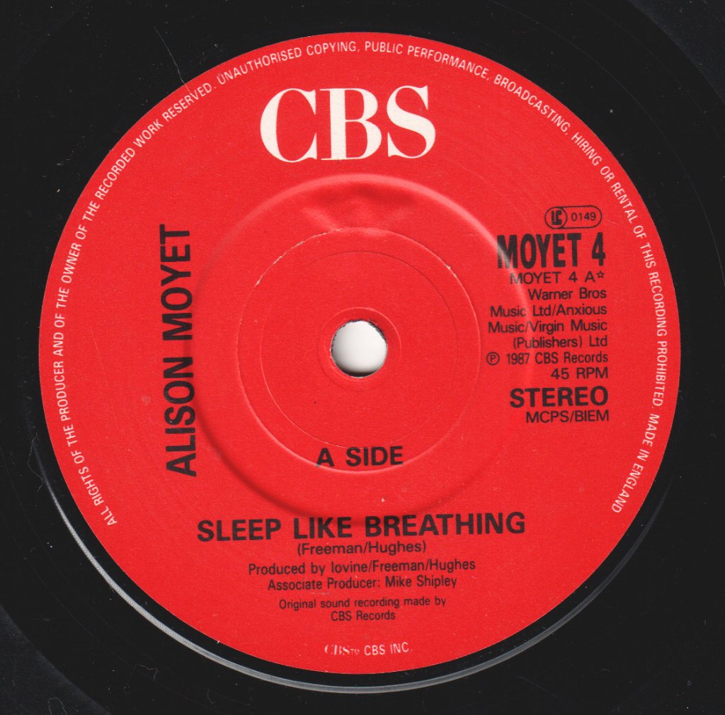 Alison Moyet - Sleep Like Breathing - 7 Inch