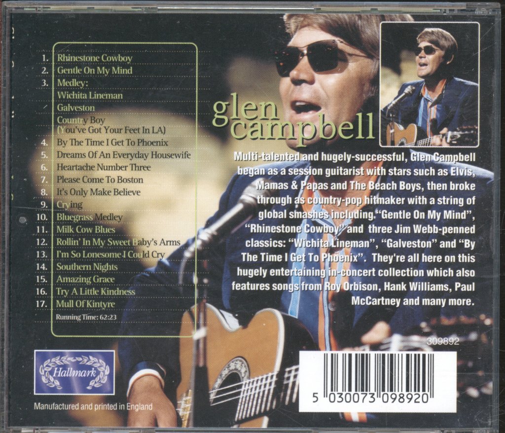 Glen Campbell - In Concert - Cd
