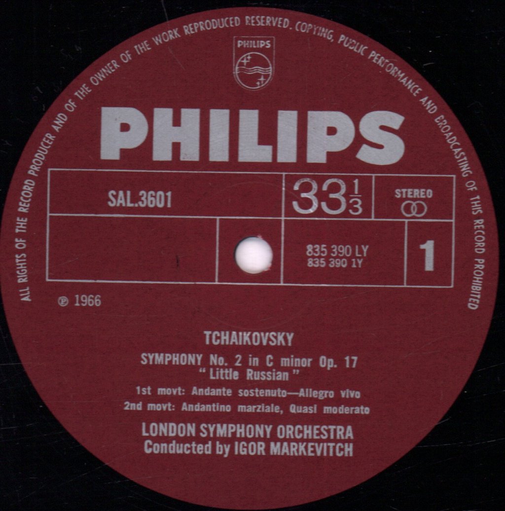 London Symphony Orchestra - Tchaikosky Symphony No. 2 - Lp