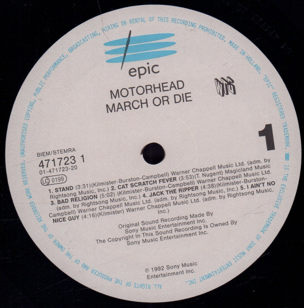 Motorhead - March Or Die - Lp