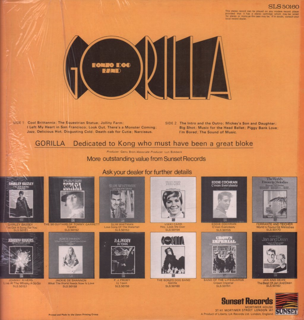 Bonzo Dog Band - Gorilla - Lp