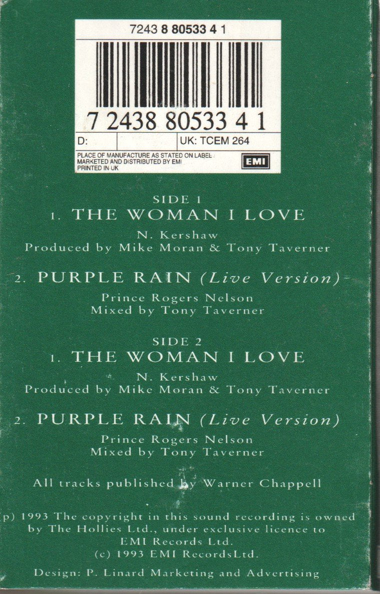 Hollies - Woman I Love - Cassette
