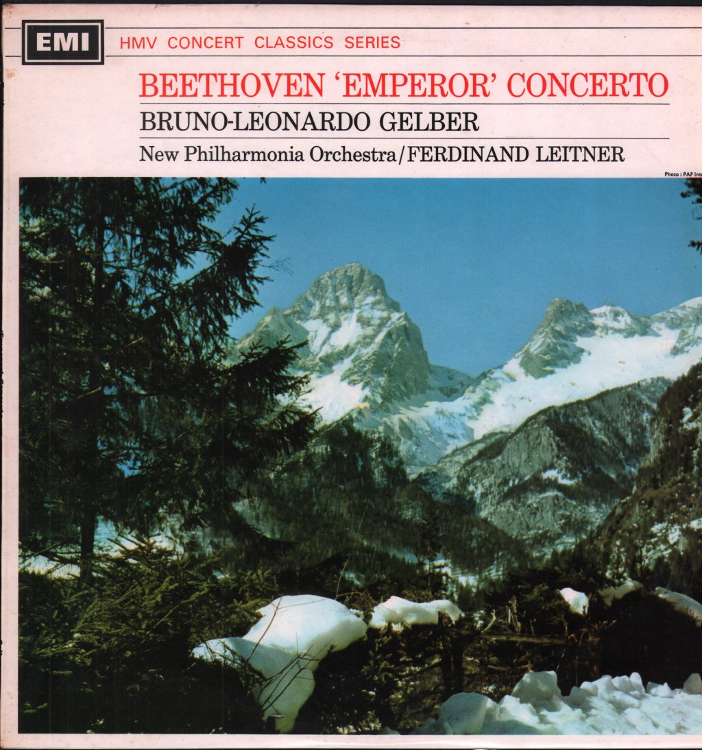 Bruno-Leonardo Gelber / New Philharmonia Orchestra / Ferdinand Leitner - Beethoven - 'Emperor' Concerto - Lp
