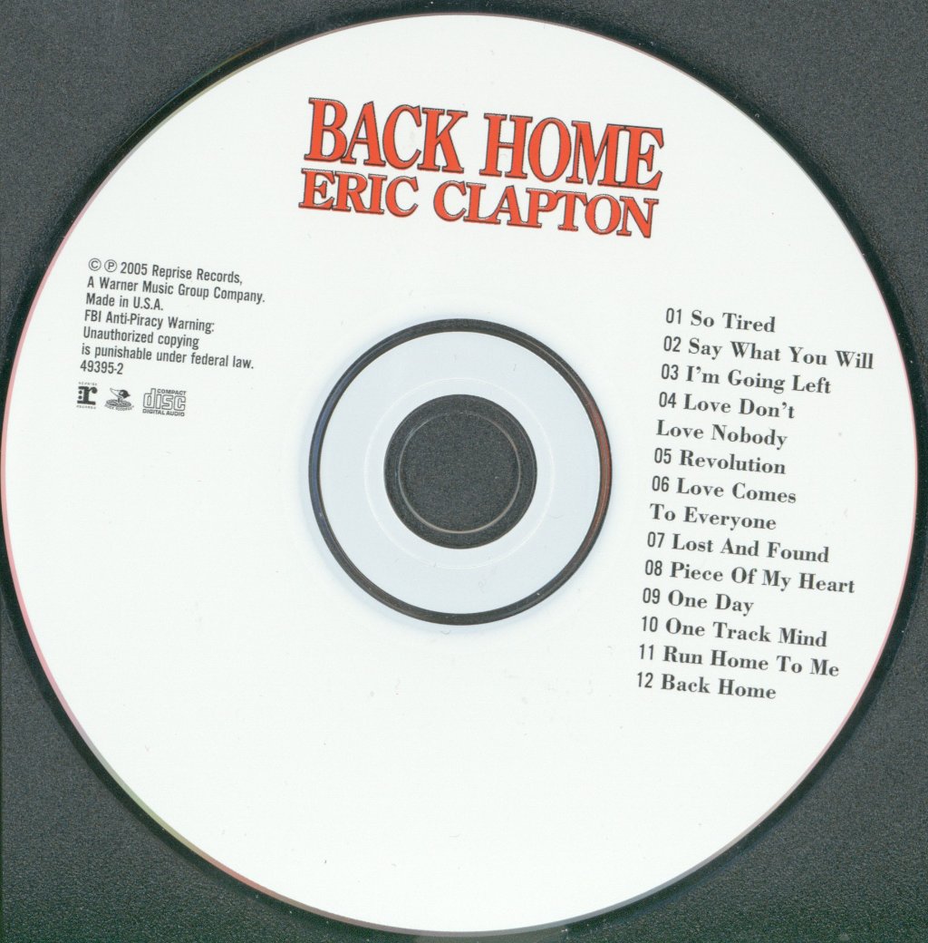 Eric Clapton - Back Home - Cd