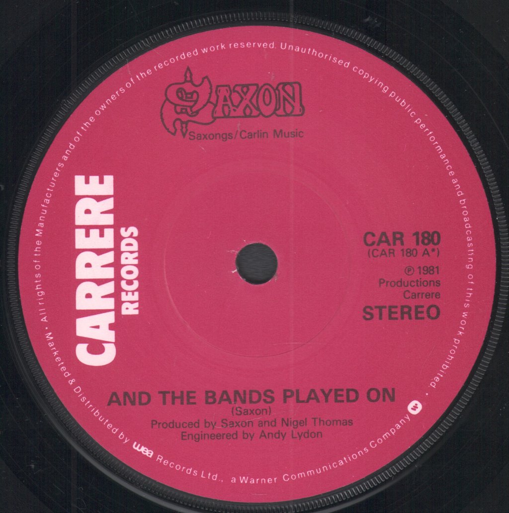 Saxon - And The Bands Played On - 7 Inch
