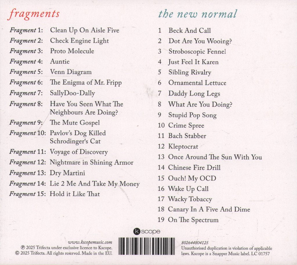 Trifecta - Fragments & The New Normal - Double Cd