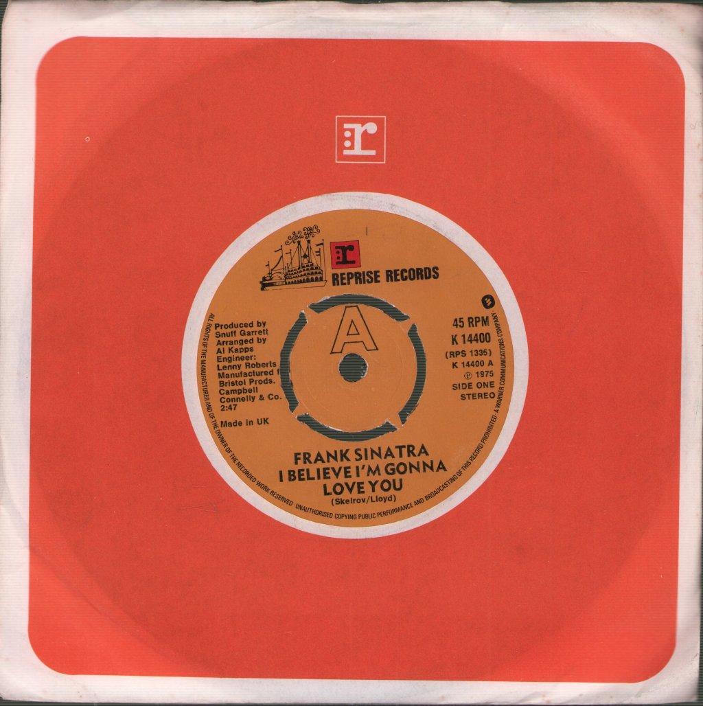 Frank Sinatra - I Believe I'm Gonna Love You - 7 Inch