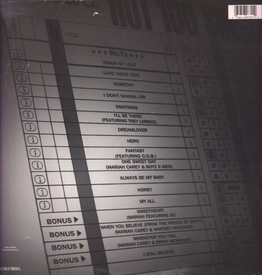 Mariah Carey - #1's - Double Lp