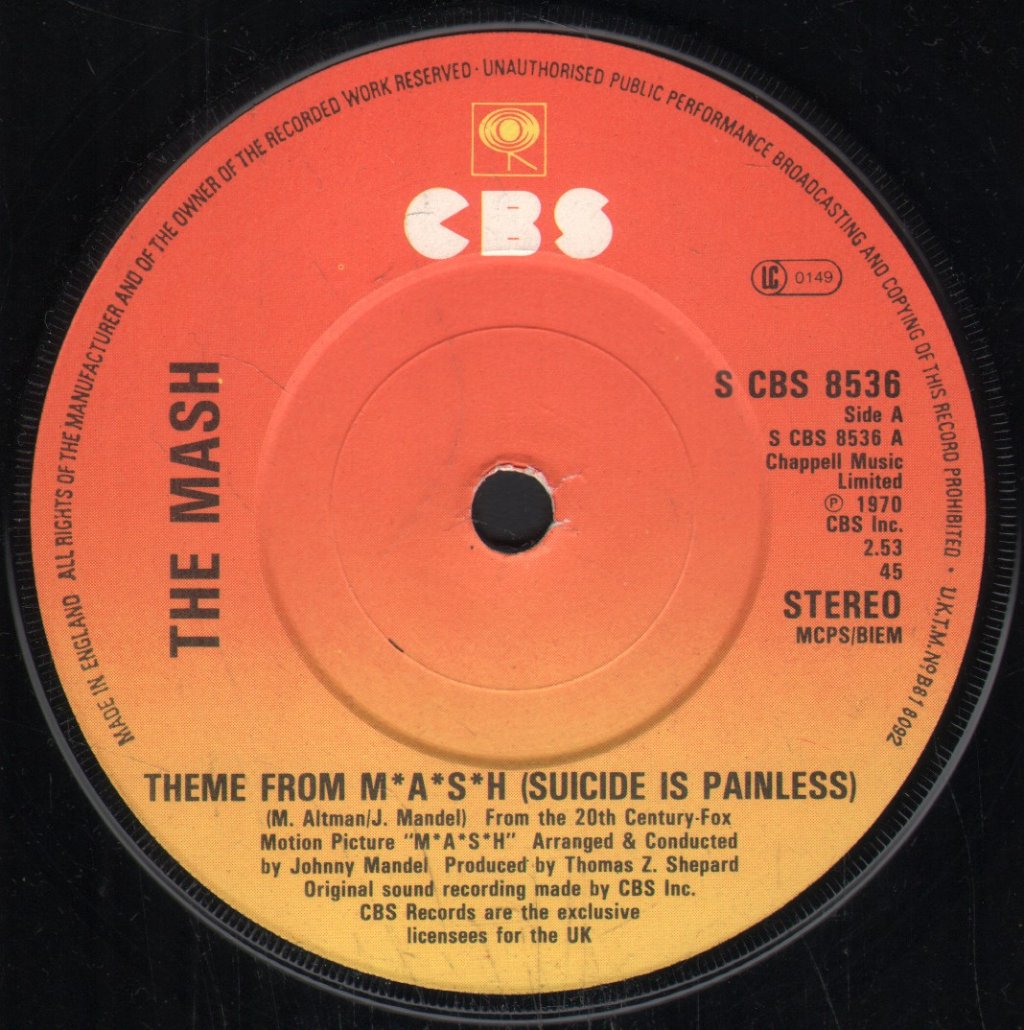 Mash Tv Programme - Theme From Mash - 7 Inch