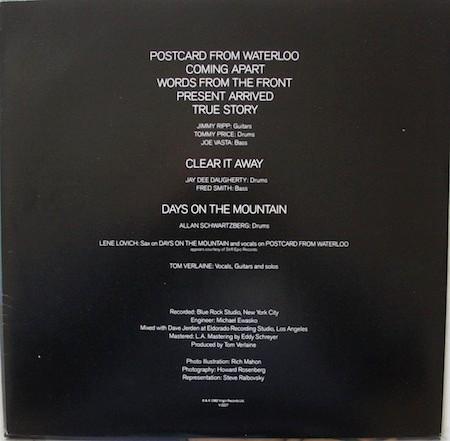 Tom Verlaine - Words From The Front - Lp