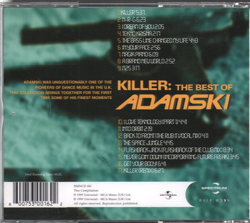 Adamski - Killer: The Best Of Adamski - Cd