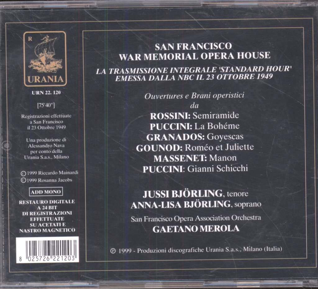 Jussi Björling - L'ospite radiofonico - Cd