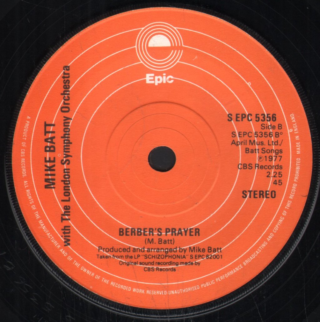 Mike Batt - Walls Of The World - 7 Inch